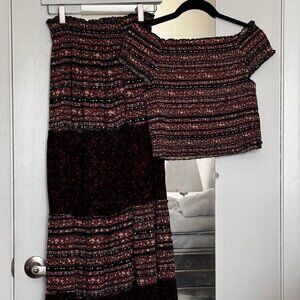Crop Top & Maxi skirt SET